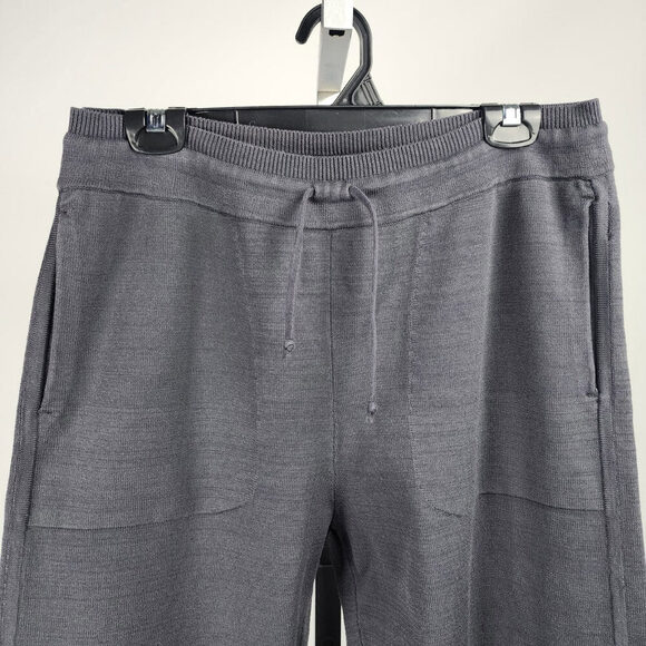 Babaton Grey Knit Cotton Jogger Pants Size L - Picture 2 of 8